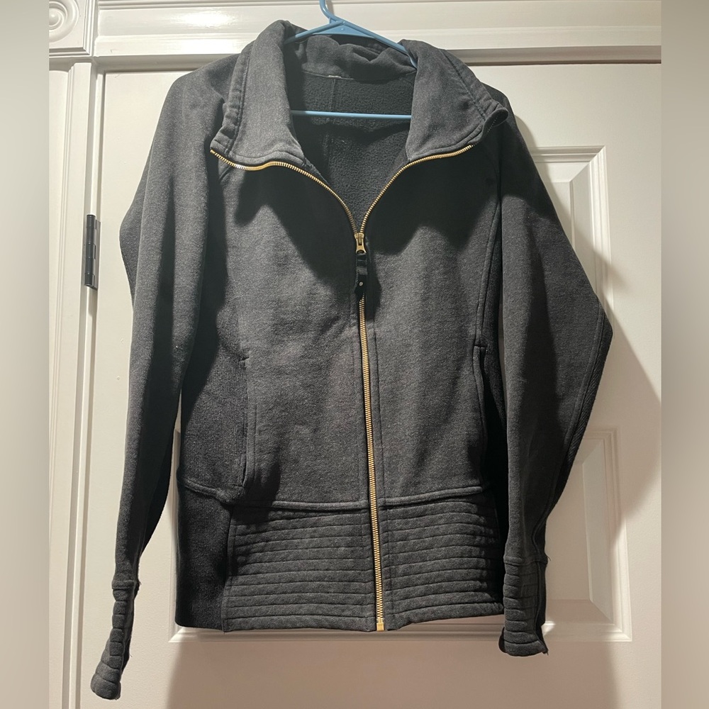 Gray Lululemon sweatshirt track jacket